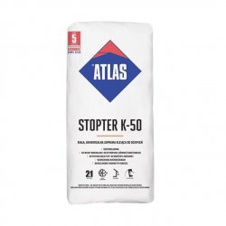 Atlasas - baltas polistireninis putplastis ir vilnos klijų skiedinys Stopter K -50